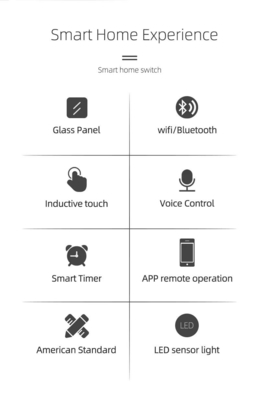 Glomarket Smart Home Remote Voice Control แผนที่สัมผัส เครื่องทําความร้อนน้ํา สวิตช์ Tuya เครื่องทําความร้อนไร้สาย
