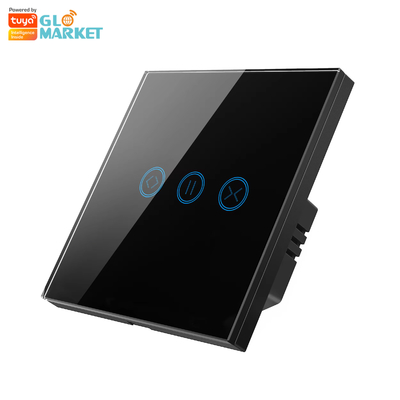 Glomarket Tuya WiFi Smart Touch Screen Curtain Switch โรลลิ่งชัตเตอร์ประตูสวิตช์ แผนกผ้าม่านไฟฟ้า APP ระยะไกล