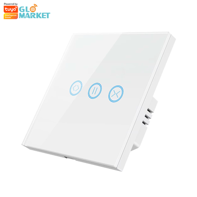 Glomarket Tuya WiFi Smart Touch Screen Curtain Switch โรลลิ่งชัตเตอร์ประตูสวิตช์ แผนกผ้าม่านไฟฟ้า APP ระยะไกล