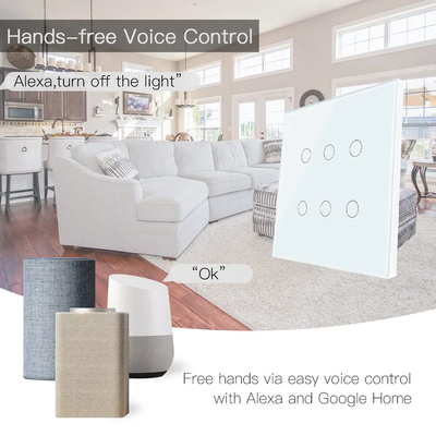 Glomarket Smart Wifi บราซิล 118*124 สวิตช์ ทํางานกับ Google Alexa Assistant Tuya สวิตช์ไฟฉลาดสําหรับบ้าน