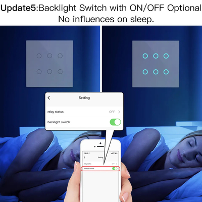 Glomarket Smart Wifi บราซิล 118*124 สวิตช์ ทํางานกับ Google Alexa Assistant Tuya สวิตช์ไฟฉลาดสําหรับบ้าน