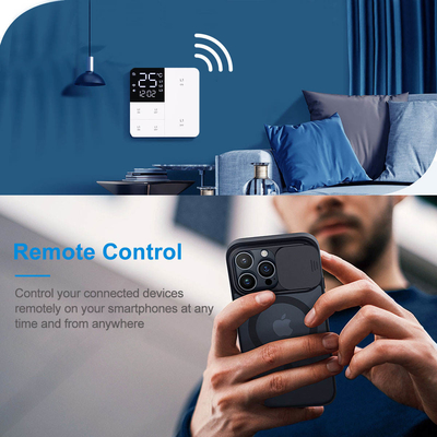 Glomarket Tuya Wifi Smart Wall Light Switch 1/2/3 Gang Support Voice/app/touch Control พร้อมจอแสดงอุณหภูมิ