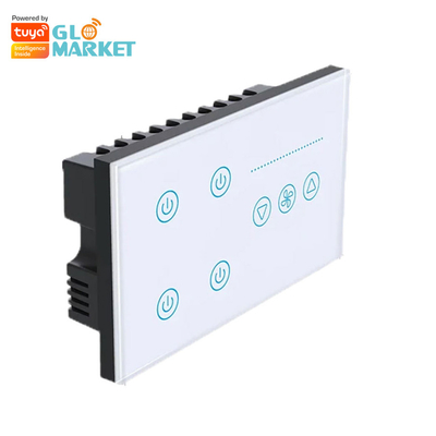 Glomarket Tuya Smart Wall Touch Switch กระจกกระจกไฟฟ้า และพัดลม เปลี่ยนสมาชิกชีวิต