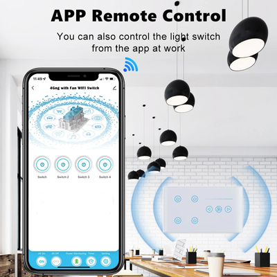 Glomarket Tuya Smart Wall Touch Switch กระจกกระจกไฟฟ้า และพัดลม เปลี่ยนสมาชิกชีวิต