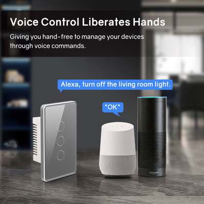 Glomarket Tuya Smart Switch Wifi US แอลกริค วอล์ท สวิตช์ Google Home Alexa Light Lamp Touch Switch การควบคุมแอพ