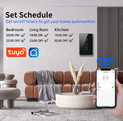 Glomarket Tuya Smart Switch Wifi US แอลกริค วอล์ท สวิตช์ Google Home Alexa Light Lamp Touch Switch การควบคุมแอพ