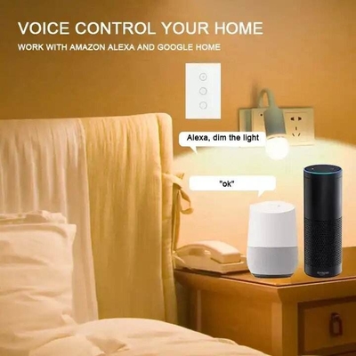 Glomarket Digital Smart Switch Light Wifi Dimmer เครื่องแก้วไร้สายสัมผัส แผนไฟผนัง แผนไฟสวิทช์ Tuya Remote Control With Alexa