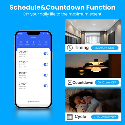 Glomarket Smart Wifi Brazil Standard Smart Home Tuya Smart 4 Gang Switch And Socket Wifi Smart Wall Socket ทํางานกับอเล็กซ่า