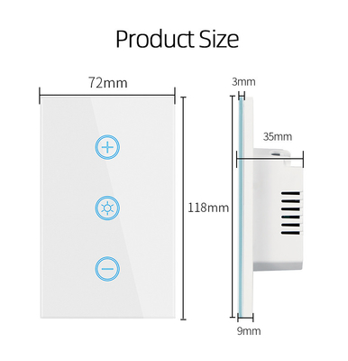 Glomarket US Standard Dimmer เครื่องเปลี่ยนไร้สาย เครื่องเปลี่ยนอิเล็กทรริกส์ สมาธิ เครื่องเปลี่ยนอัจฉริยะ เครื่องเปลี่ยนไฟฟ้า
