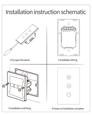 Glomarket US Standard Dimmer เครื่องเปลี่ยนไร้สาย เครื่องเปลี่ยนอิเล็กทรริกส์ สมาธิ เครื่องเปลี่ยนอัจฉริยะ เครื่องเปลี่ยนไฟฟ้า