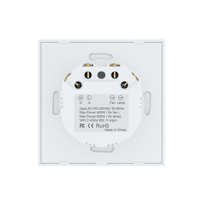 Glomarket Tuya Wifi Smart Fan Switch Tuya Smart Switch แฟนสปีด ไฟเปิดปิด การควบคุมเสียง การควบคุมสวิตช์สแตนดาร์ท EU / US
