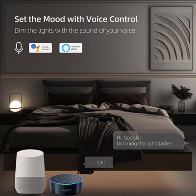 Glomarket Smart Home Dimmer Switch Tuya Zigbee การควบคุมเสียง Knob Dimming ปรับความสว่างด้วยจอดิจิตอล