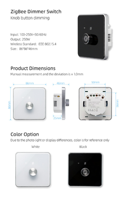 Glomarket Smart Home Dimmer Switch Tuya Zigbee การควบคุมเสียง Knob Dimming ปรับความสว่างด้วยจอดิจิตอล