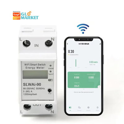 Glomarket Wifi Tuya/Smart Life App การควบคุมทางไกล เครื่องป้องกันวงจรสมาร์ท เครื่องรีเล่ย์ เครื่องสวิทช์ เครื่องตัดไฟ เครื่องวัดพลังงาน