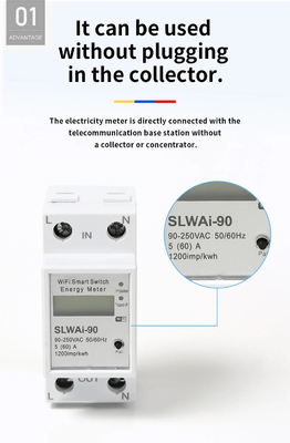 Glomarket Wifi Tuya/Smart Life App การควบคุมทางไกล เครื่องป้องกันวงจรสมาร์ท เครื่องรีเล่ย์ เครื่องสวิทช์ เครื่องตัดไฟ เครื่องวัดพลังงาน