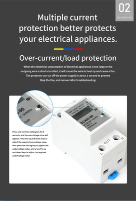 Glomarket Wifi Tuya/Smart Life App การควบคุมทางไกล เครื่องป้องกันวงจรสมาร์ท เครื่องรีเล่ย์ เครื่องสวิทช์ เครื่องตัดไฟ เครื่องวัดพลังงาน