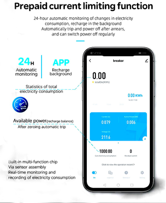 Glomarket เครื่องตัดวงจร Wifi เครื่องตัดวงจรสมาร์ท สวิตช์ Tuya Smart 1p 2p 3p 4p เครื่องตัดวงจรไฟฟ้าระบบบ้านสมาร์ท 4P MCB