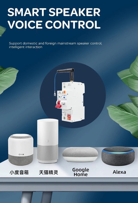 Glomarket เครื่องตัดวงจร Wifi เครื่องตัดวงจรสมาร์ท สวิตช์ Tuya Smart 1p 2p 3p 4p เครื่องตัดวงจรไฟฟ้าระบบบ้านสมาร์ท 4P MCB