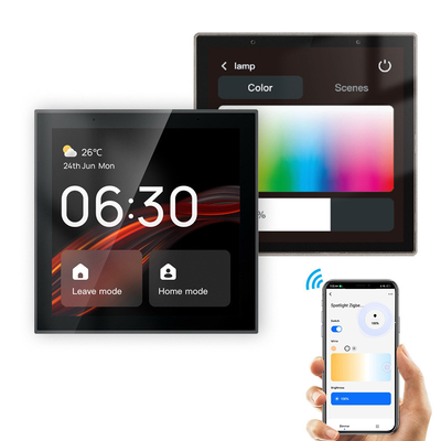 Glomarket Tuya Smart 4 นิ้ว มัลติ-ฟუნქชั่น แผนควบคุมจอสัมผัส Alexa Voice Zigbee การควบคุมกลาง