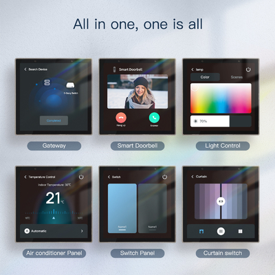 Glomarket Tuya Smart 4 นิ้ว มัลติ-ฟუნქชั่น แผนควบคุมจอสัมผัส Alexa Voice Zigbee การควบคุมกลาง