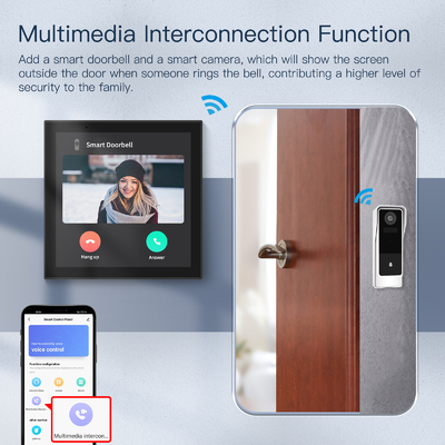 Glomarket Tuya Smart 4 นิ้ว มัลติ-ฟუნქชั่น แผนควบคุมจอสัมผัส Alexa Voice Zigbee การควบคุมกลาง