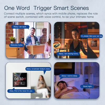 Glomarket Tuya Smart 4 นิ้ว มัลติ-ฟუნქชั่น แผนควบคุมจอสัมผัส Alexa Voice Zigbee การควบคุมกลาง