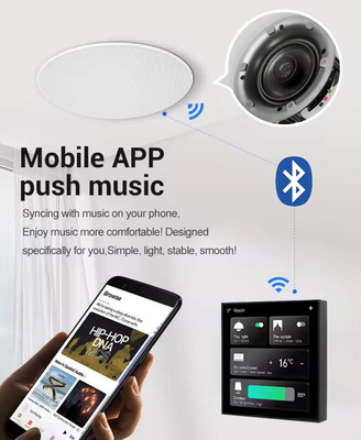 แพนล์ควบคุมบ้านฉลาด Glomarket หน้าจอสัมผัส 4 นิ้ว Wi-Fi หลายฟังก์ชัน ระบบดนตรีหลังบ้าน Tuya Zigbee Gateway
