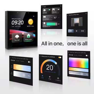แพนล์ควบคุมบ้านฉลาด Glomarket หน้าจอสัมผัส 4 นิ้ว Wi-Fi หลายฟังก์ชัน ระบบดนตรีหลังบ้าน Tuya Zigbee Gateway