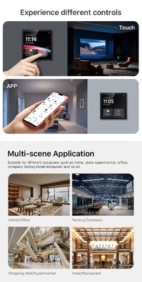 แพนล์ควบคุมบ้านฉลาด Glomarket หน้าจอสัมผัส 4 นิ้ว Wi-Fi หลายฟังก์ชัน ระบบดนตรีหลังบ้าน Tuya Zigbee Gateway