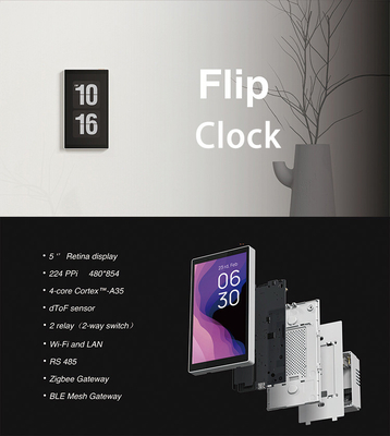 Glomarket Tuya 5 นิ้ว Wifi Zigbee Gateway แพเนลควบคุมบ้านสมาร์ท มัลติฟังก์ชัน มิวสิควอล์ด ทัชสกรีน Tuya Center