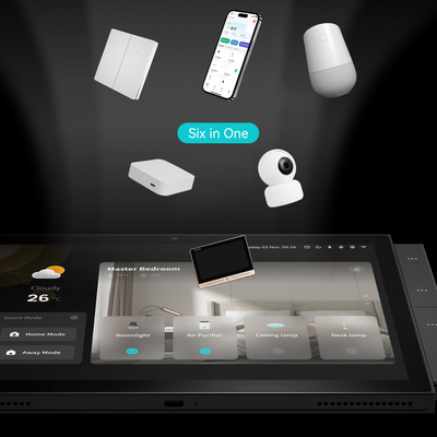 โกลมาร์เก็ต Tuya Smart Home Control Panel 10 นิ้ว หน้าจอ BLE Zigbee Gateway อาคารอินเตอร์คอม