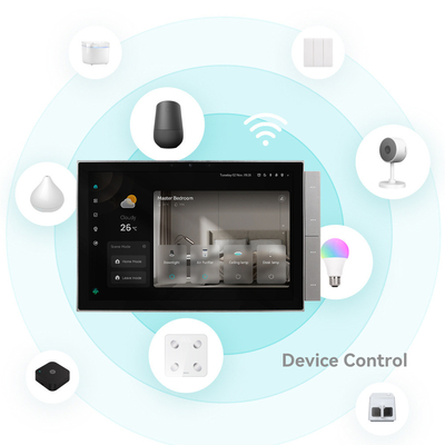 โกลมาร์เก็ต Tuya Smart Home Control Panel 10 นิ้ว หน้าจอ BLE Zigbee Gateway อาคารอินเตอร์คอม