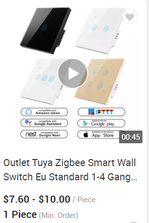 Glomarket Smart Home 8 Gang Wall Switch US Standard Tuya Voice APP การควบคุมทางไกลแบบไร้สาย 11