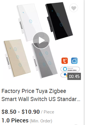 Glomarket Smart Home 8 Gang Wall Switch US Standard Tuya Voice APP การควบคุมทางไกลแบบไร้สาย 12