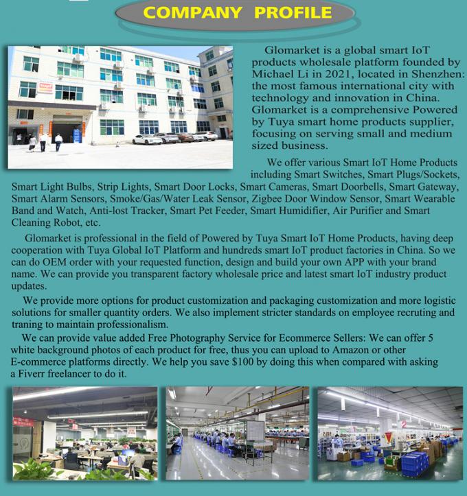 Glomarket Smart Home 8 Gang Wall Switch US Standard Tuya Voice APP การควบคุมทางไกลแบบไร้สาย 24